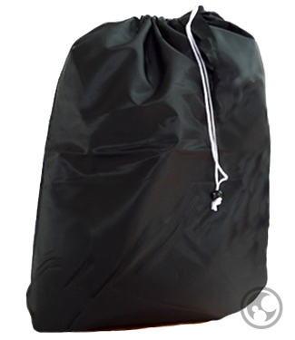 Small Nylon Laundry Bag, Black