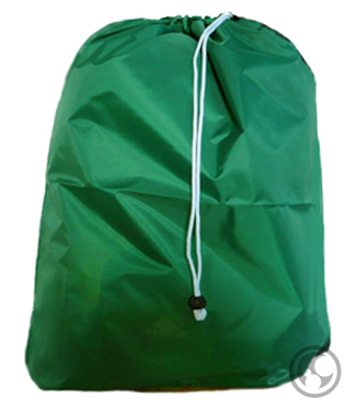 Small Nylon Laundry Bag, Green